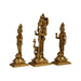 Murugan Valli Deivanai Set - 9.5 Inches | Antique Brass Statue/ Murugan Statue/ Murugan Silai for Pooja - Brass Murties