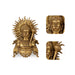 Hanuman Face On Chowki Murti - 14 x 10 Inches | Antique Brass Idol / Anjaneya Face Statue for Pooja - Brass Murties