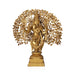 Krishna Murti With Tree Standing On Base - 26 x 24 Inches | Antique Brass Idol / Krishna Statue for Pooja - Brass Murties
