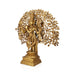 Krishna Murti With Tree Standing On Base - 26 x 24 Inches | Antique Brass Idol / Krishna Statue for Pooja - Brass Murties
