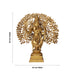 Krishna Murti With Tree Standing On Base - 26 x 24 Inches | Antique Brass Idol / Krishna Statue for Pooja - Brass Murties
