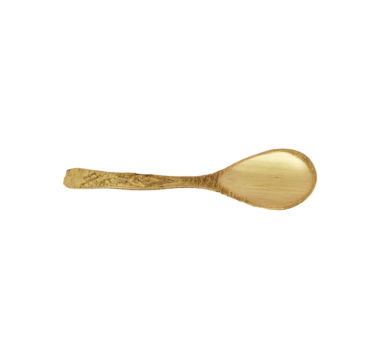 Brass Spoon - 2.5 Inches | TeaSpoon / Elegant Spoon / Brass Spoon For Home & Pooja