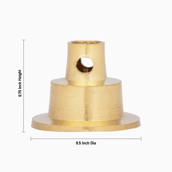 Vilakku Thiri Holder - 0.75 x 0.5 Inch | Brass Thiri Stand/ Vilakku Thiri Stand for Lamp/ 15 Gms Approx - Lamp Stands & Accessories