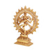Natraj Double Frame - 11 Inches | Antique Brass Statue/ Nataraj Murti/ Natraja Statue for Pooja - Table Stand Accessories
