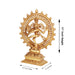 Natraj Double Frame - 11 Inches | Antique Brass Statue/ Nataraj Murti/ Natraja Statue for Pooja - Table Stand Accessories