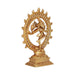 Natraj Double Frame - 11 Inches | Antique Brass Statue/ Nataraj Murti/ Natraja Statue for Pooja - Table Stand Accessories