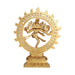 Natraj Double Frame - 11 Inches | Antique Brass Statue/ Nataraj Murti/ Natraja Statue for Pooja - Table Stand Accessories