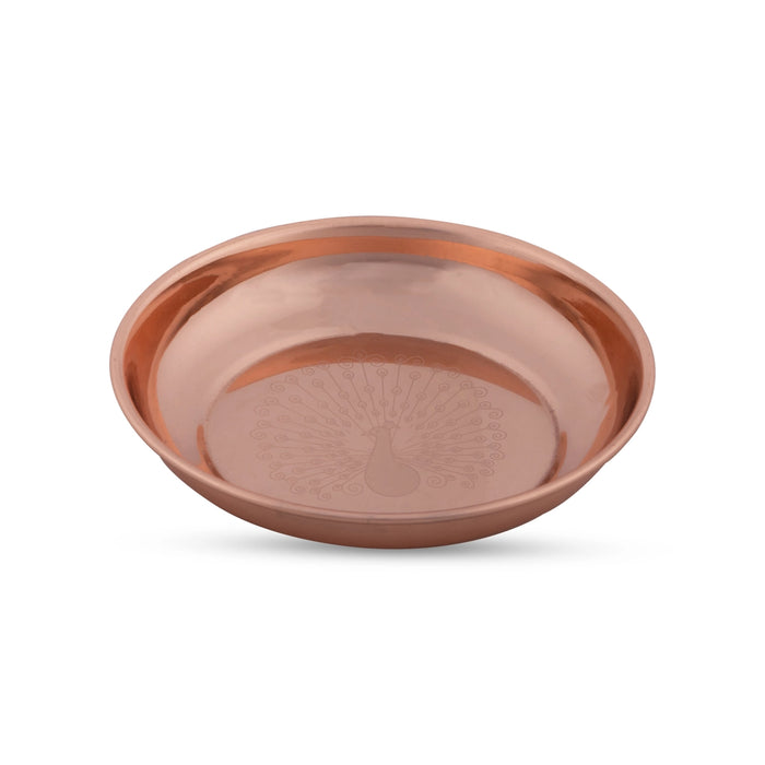 Turkish Copper Plate - 6 Inches | Thali Plate / Pooja Plate / Pooja Thali for Home