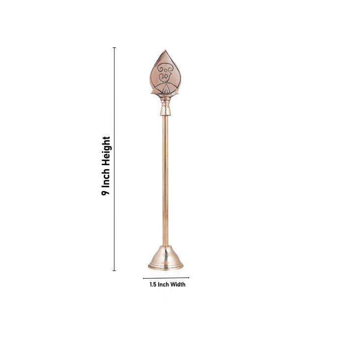 Brass Vel  - 9 x 1.5 Inches | Murugan Vel/ Lord Murugan Vel for Pooja - Deity Accessories