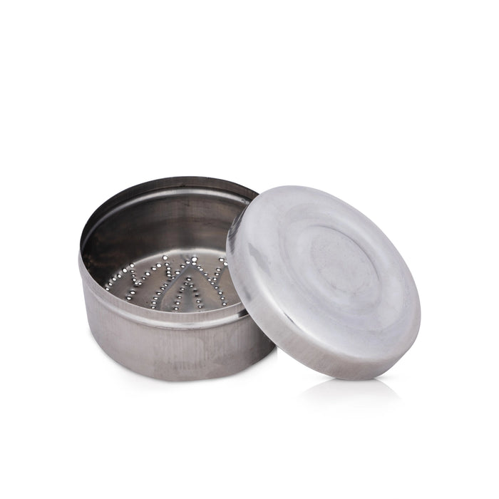 Kolam Stencil Box - 1.25 x 2.5 Inches | Rangoli Stencil Box for Pooja Room Decor/ 25 Gms Approx - Kolam & Rangoli