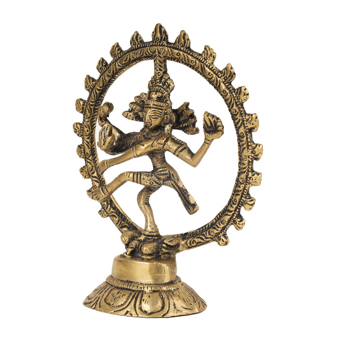 Natraj Murti  - 5 Inches | Antique Brass Statue/ Nataraja Vigraham/ Natraja Idol for Pooja - Brass Murties