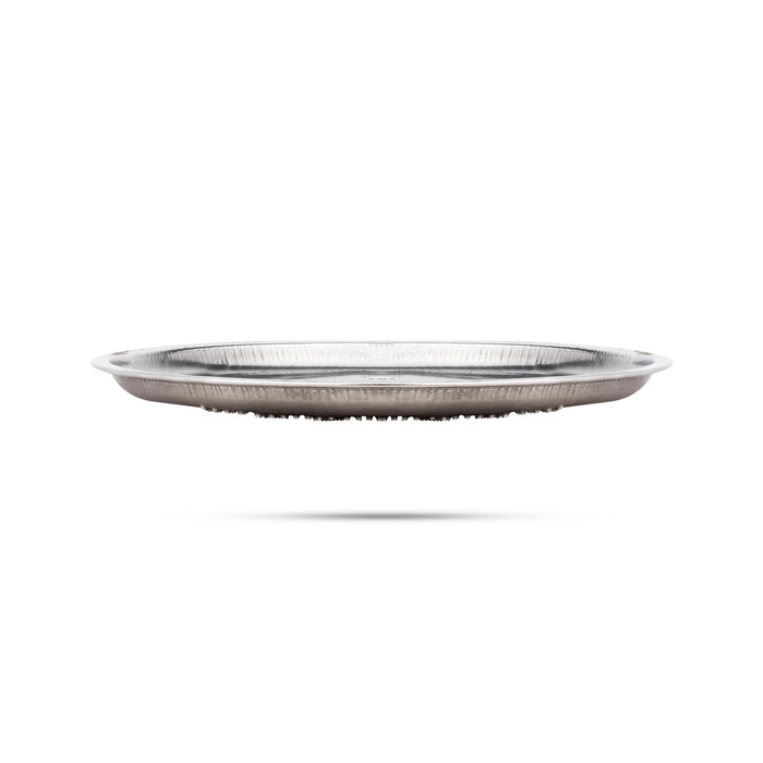 Kolam Plate - 0.25 x 5.5 Inches | Stainless Steel Rangoli Plate/ Tulasi Maadam Design Muggu Plate for Home - Kolam & Rangoli