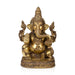 Ganesha Murti - 19 x 12 Inches | Antique Brass Idol / Vinayakar Statue / Ganapathi Sculpture For Home & Pooja - Brass Murties