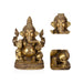 Ganesha Murti - 19 x 12 Inches | Antique Brass Idol / Vinayakar Statue / Ganapathi Sculpture For Home & Pooja - Brass Murties