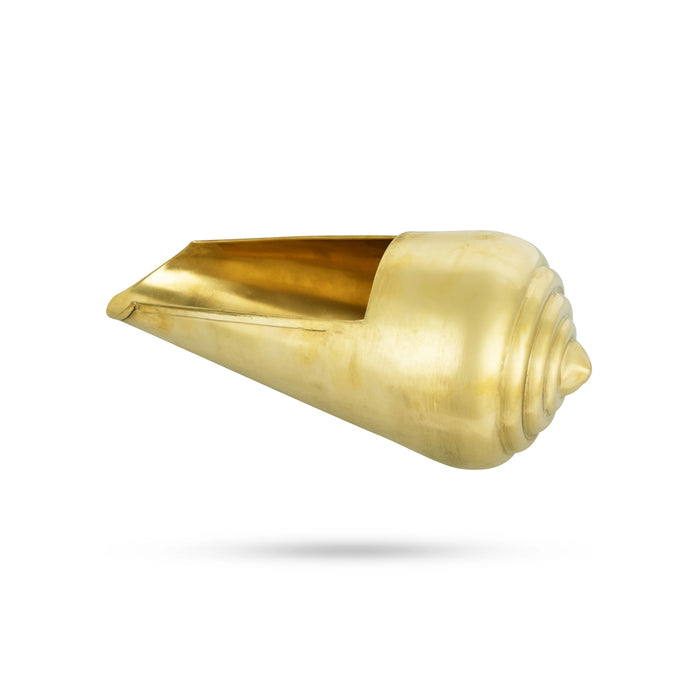 Abhishek Shankh - 12 x 5.5 Inches | Brass Shankh Abhishek/ Pooja Shankh/ Brass Conch for Pooja - Pooja Shankh
