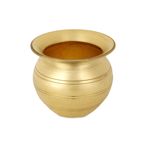 Brass Lota - 3 x3 inches | Chombu / Kalash Pot / Kalasam for Pooja and Temple Rituals - Kalash & Pooja Lota
