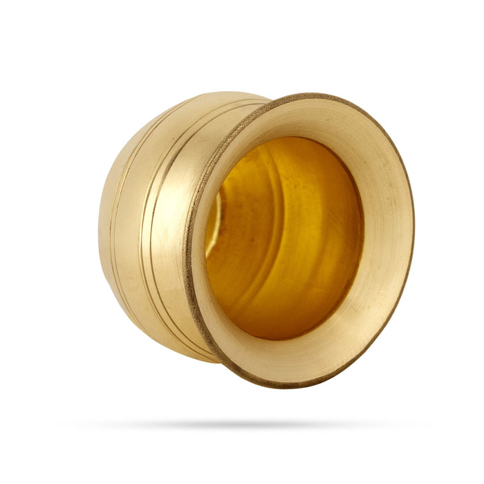Brass Lota - 3 x3 inches | Chombu / Kalash Pot / Kalasam for Pooja and Temple Rituals - Kalash & Pooja Lota