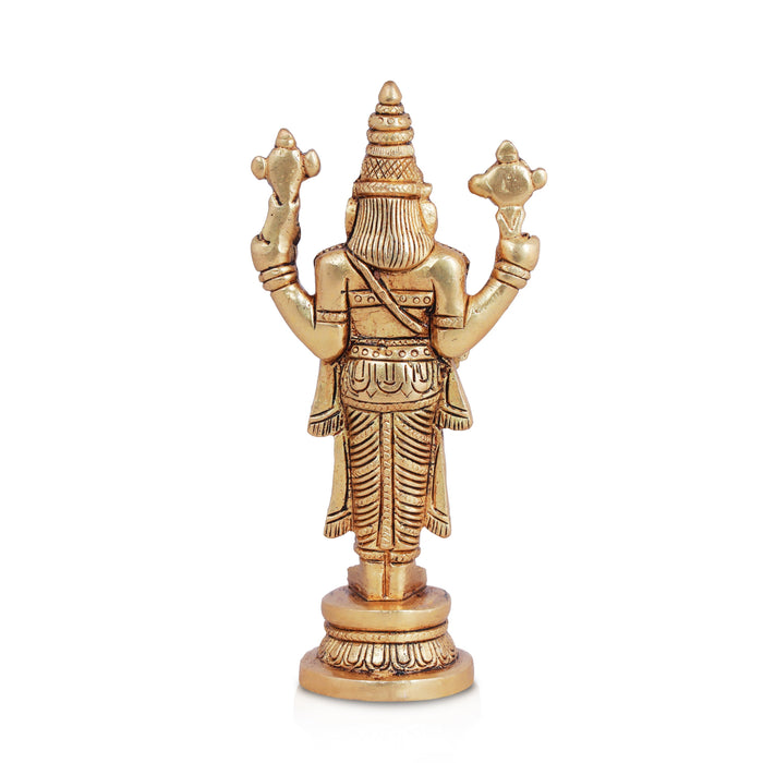 Balaji Murti - 6.5 Inches | Lord Balaji Idol/ Brass Statue/ Balaji Statue for Pooja