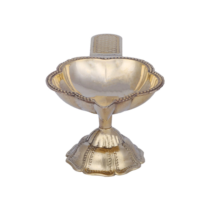 Lakshmi Aarti - 2 x 3.75 Inches | Traditional Brass Aarti/ Laxmi Aarti for Pooja/ Arti Diya/ 55 Gms Approx - Kapur Aarti