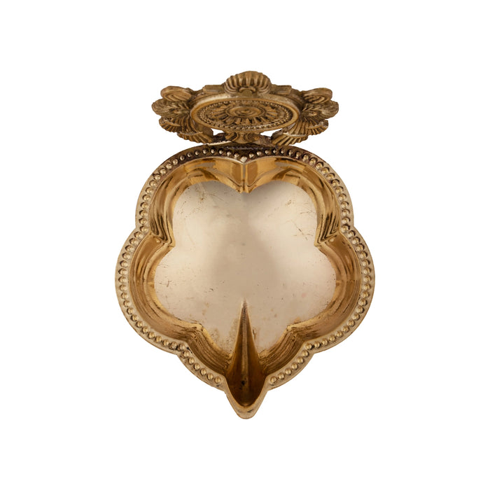 Chakra Lamp - 4.5 x 3 Inches | Brass Lamp/ Chakra Deep/ Vilakku for Pooja/ 130 Gms Approx - Karthik Deep