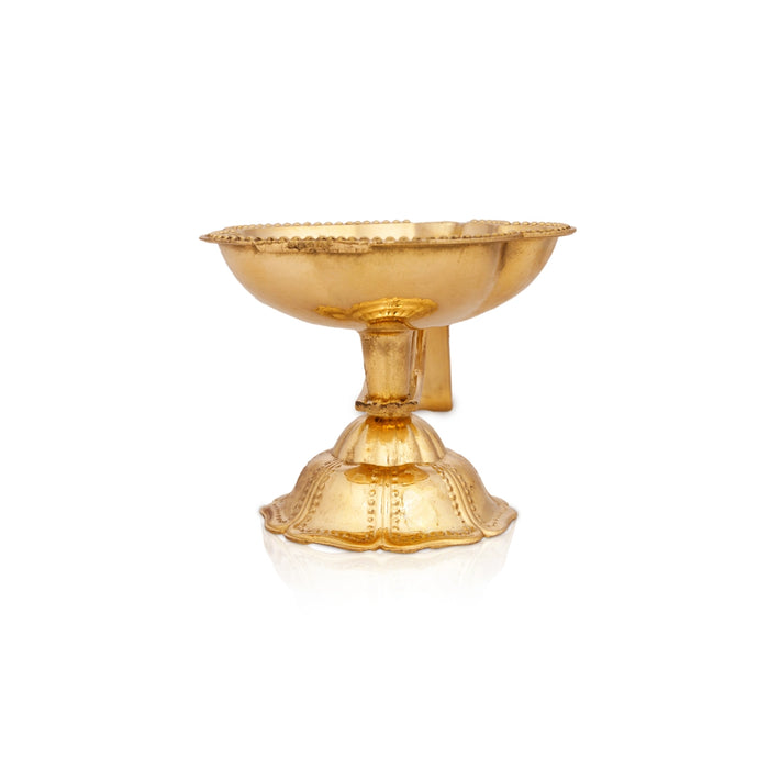 Kapoor Dhani With Handle - 2 x 6 Inches | Camphor Burner/ Brass Arti for Pooja/ 75 Gms Approx - Kapur Aarti