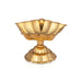 Brass Lamp With Base - 2.25 x 3 Inches | Star Design Deep/ 5 Face Brass Vilakku for Pooja/ 90 Gms Approx - Karthik Deep