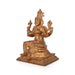Bhuvaneshwari Sitting On Base Murti - 9 x 6 Inches | Panchaloha Idol / Bhuvaneshwari Statue For Pooja - Panchaloha Murties