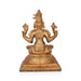 Bhuvaneshwari Sitting On Base Murti - 9 x 6 Inches | Panchaloha Idol / Bhuvaneshwari Statue For Pooja - Panchaloha Murties