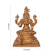 Bhuvaneshwari Sitting On Base Murti - 9 x 6 Inches | Panchaloha Idol / Bhuvaneshwari Statue For Pooja - Panchaloha Murties