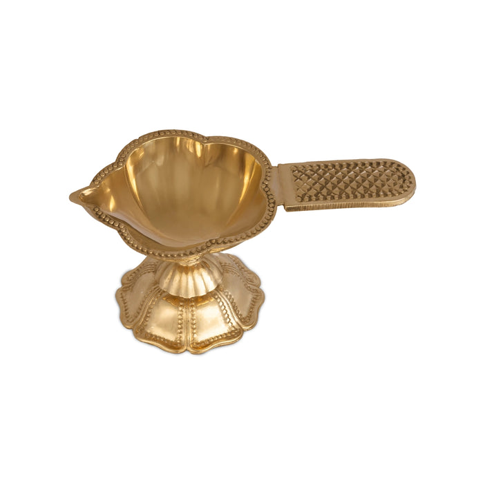 Lakshmi Aarti - 2 x 4.5 Inches | Traditional Brass Aarti/ Arti Diya/ Laxmi Aarti for Pooja