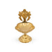 Brass Lamp - 3 x 2.25 Inches | Shankh Design Deepam/ Brass Vilakku for Pooja/ 50 Gms Approx - Karthik Deep