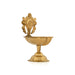 Brass Lamp - 3 x 2.25 Inches | Shankh Design Deepam/ Brass Vilakku for Pooja/ 50 Gms Approx - Karthik Deep