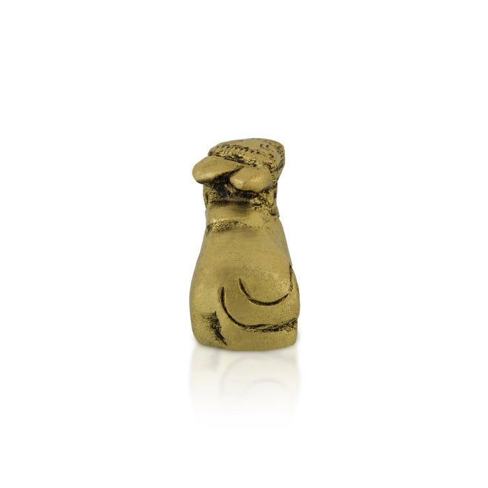 Nandi Statue - 1 x 1 Inches | Antique Brass Idol / Nandi Murti for Pooja - Brass Murties