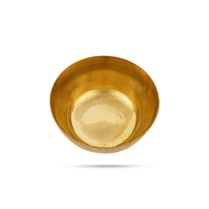 Brass Bowl - 1.25 x 2.75 Inches | Brass Cup/ Puja Bowl for Home/ 35 Gms Approx - Bowls