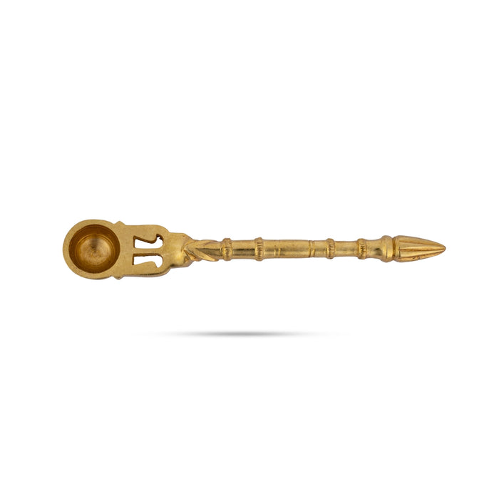 Achmani - 6 x 1 Inches | Brass Uddharani/ Brass Pali Spoon for Pooja/ 95 Gms Approx - Panchapatra & Uddarani