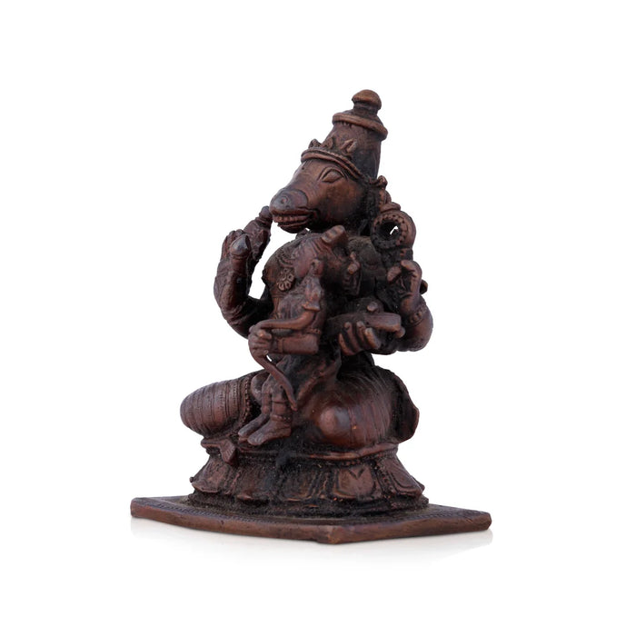 Lakshmi Hayagreevar statue - 2.5 x 1.5 Inch | Copper Idol/ Laxmi Hayagreeva Idol/ 195 Gms Approx