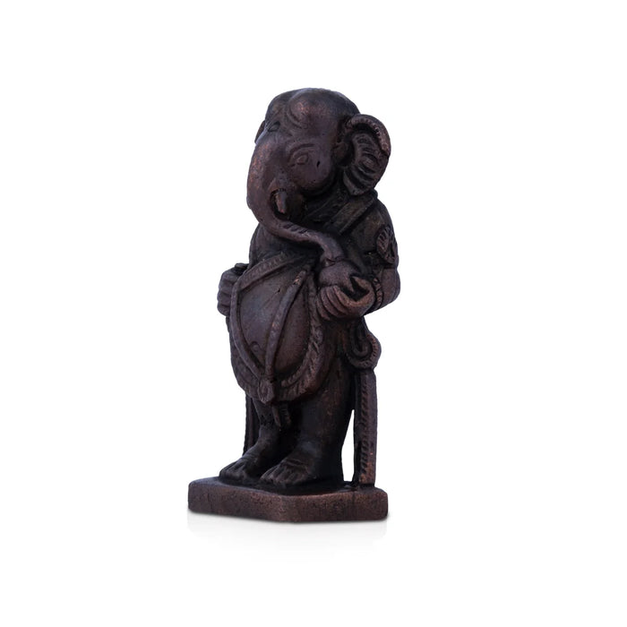 Ganesh Murti - 2.5 x 1 Inches | Copper Idol / Standing Ganesh for Pooja/ 130 Gms Approx