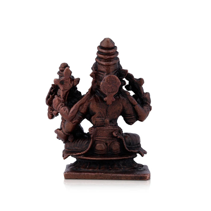 Lakshmi Narasimha Swamy Statue - 2 x 1.5 Inches | Copper Idol/ Lakshmi Narasimha Murti/ 80 Gms Approx