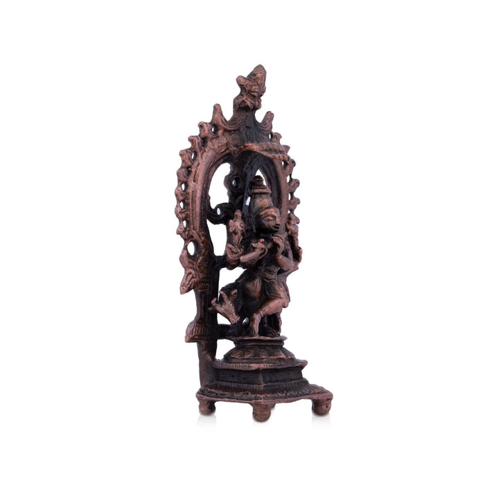 krishnan statue With Arch - 3 x 1.5 Inches | Copper Idol/ Venugopal Idol for Pooja/ 70 Gms Approx
