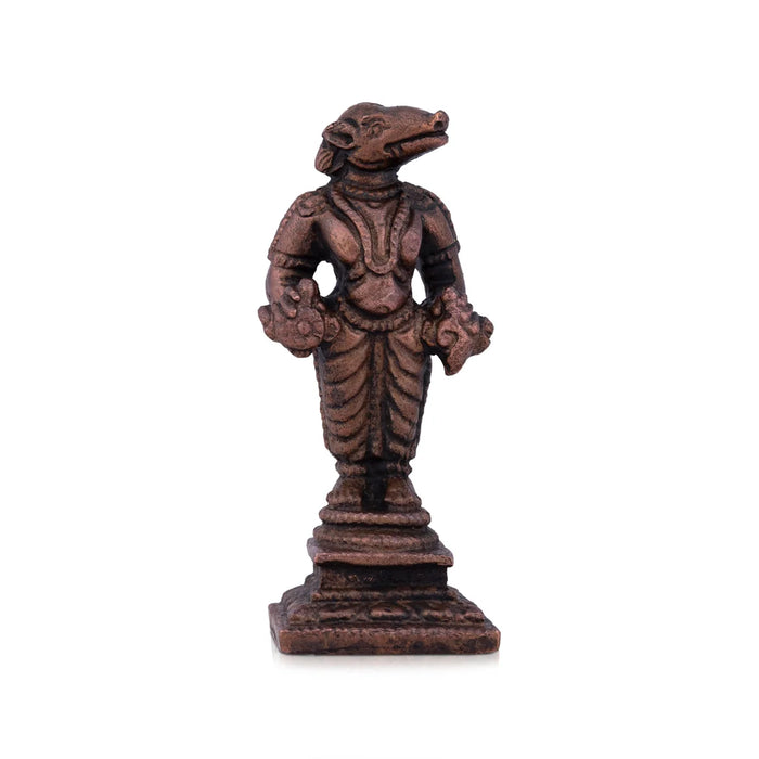Varaha Idol - 2.25 x 1 Inches | Copper Idol/ Varahar Idol for Pooja/ 75 Gms Approx