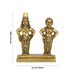 Vitthal Rukmini Murti Standing On Base - 4.25 x 3.5 Inches | Antique Brass Idol/ Vitthal Rakhumai Murti for Pooja - Brass Murties