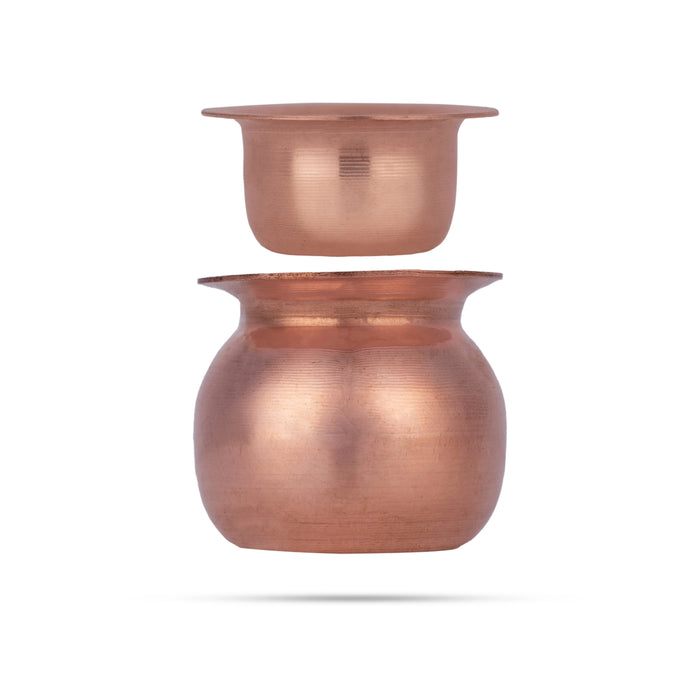 Dev Gadu - 2 x 1.5 Inches | Copper Chombu / Kalash / Pooja Pot / Kalash For Pooja And Ritual Water Offering - kalash & pooja Lota