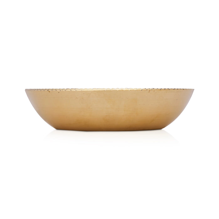 Brass Plate - 4.25 Inches | Thali Plate/ Pooja Plate for Home/ 140 Gms Approx - Pooja Plate & Tray