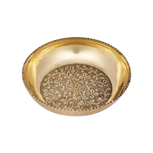 Brass Plate - 4.25 Inches | Thali Plate/ Pooja Plate for Home/ 140 Gms Approx - Pooja Plate & Tray