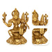 Lakshmi Hayagriva sitting on Base Murti - 9 x 7.5 Inches | Antique Brass Statue/ Lakshmi Hayagrivar Idol for Pooja - Brass Murties
