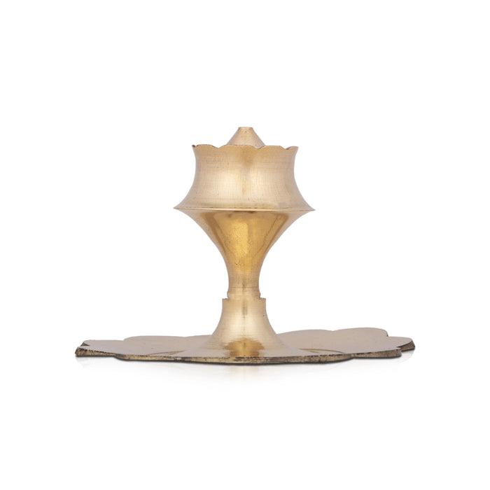 Agarbathi Stand - 2 x 2 Inches | Kamal Design Brass Incense Holder for Pooja/ 30 Gms Approx - Agarbathi Stand