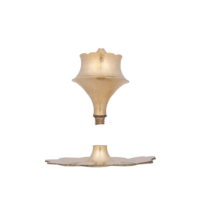 Agarbathi Stand - 2 x 2 Inches | Kamal Design Brass Incense Holder for Pooja/ 30 Gms Approx - Agarbathi Stand