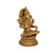 Lakshmi Sitting on Round Base Murti- 11 x 9 Inches | Antique Brass Idol/ Maha Lakshmi Statue/ Decor For Home & Pooja - Brass Murties