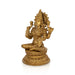 Lakshmi Sitting on Round Base Murti- 11 x 9 Inches | Antique Brass Idol/ Maha Lakshmi Statue/ Decor For Home & Pooja - Brass Murties