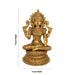 Lakshmi Sitting on Round Base Murti- 11 x 9 Inches | Antique Brass Idol/ Maha Lakshmi Statue/ Decor For Home & Pooja - Brass Murties
